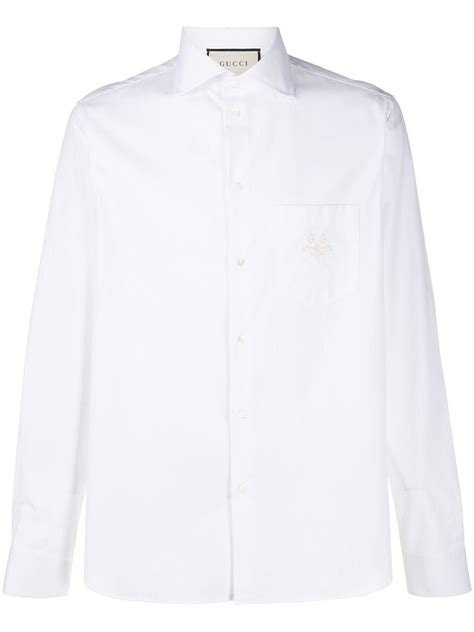 gucci white button down shirt|gucci formal shirts.